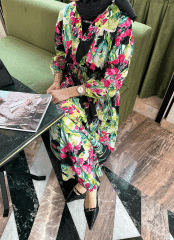 BEYMEN MODEL DESENLİ ELBİSE