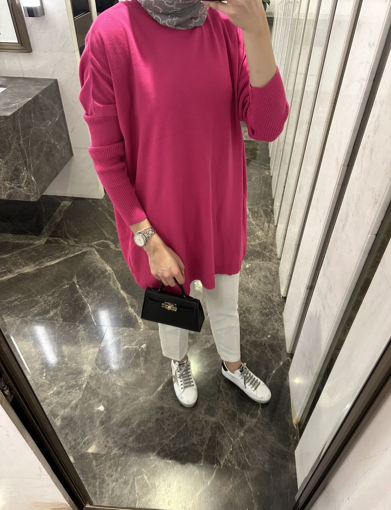 Basic Triko Kazak Fuşya