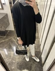 Basic Triko Kazak Siyah